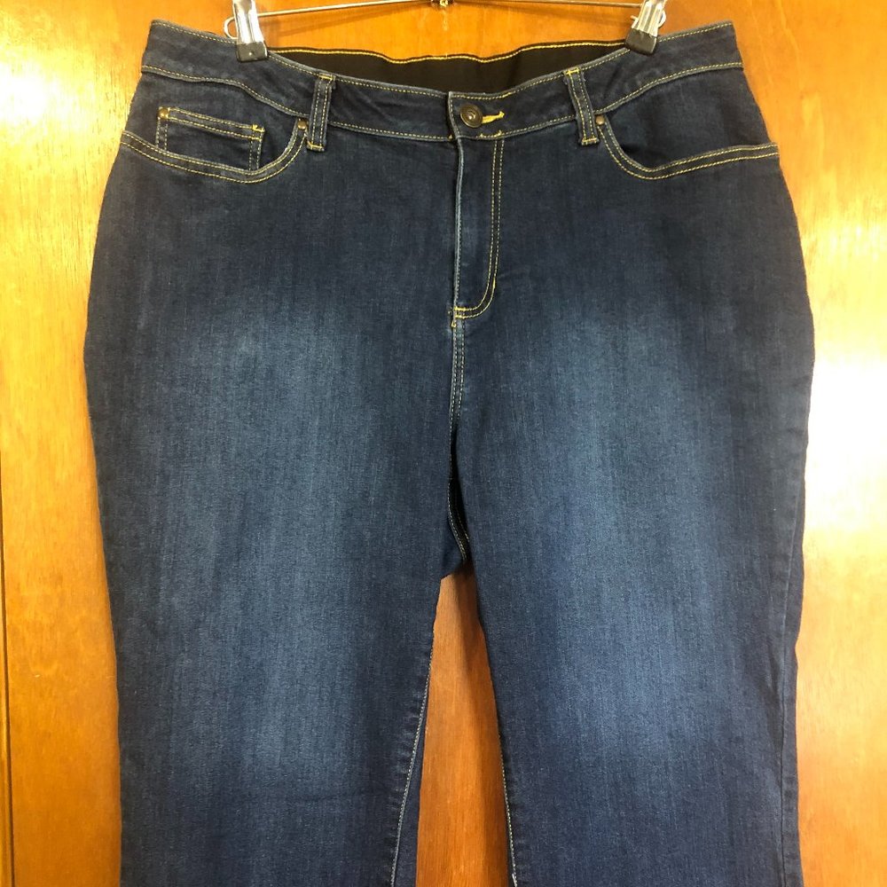 Catherine’s Capri Denim Jeans Elastic Waist Size 20W